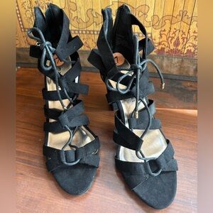 PRICE DROP!! MADDEN GIRL velvet strappy sandals 3” heels